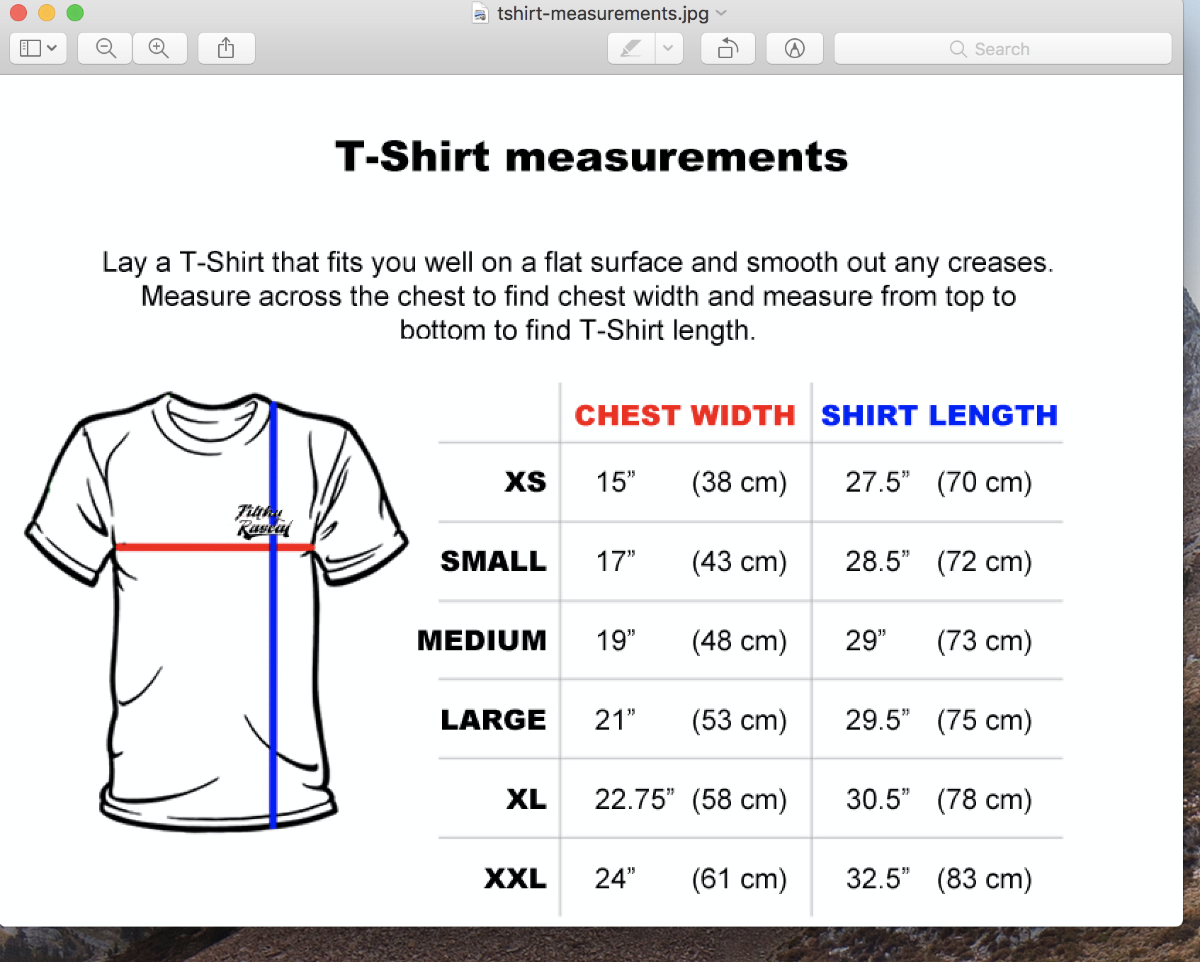 Mens & Womens-Tshirt-Size-Guide